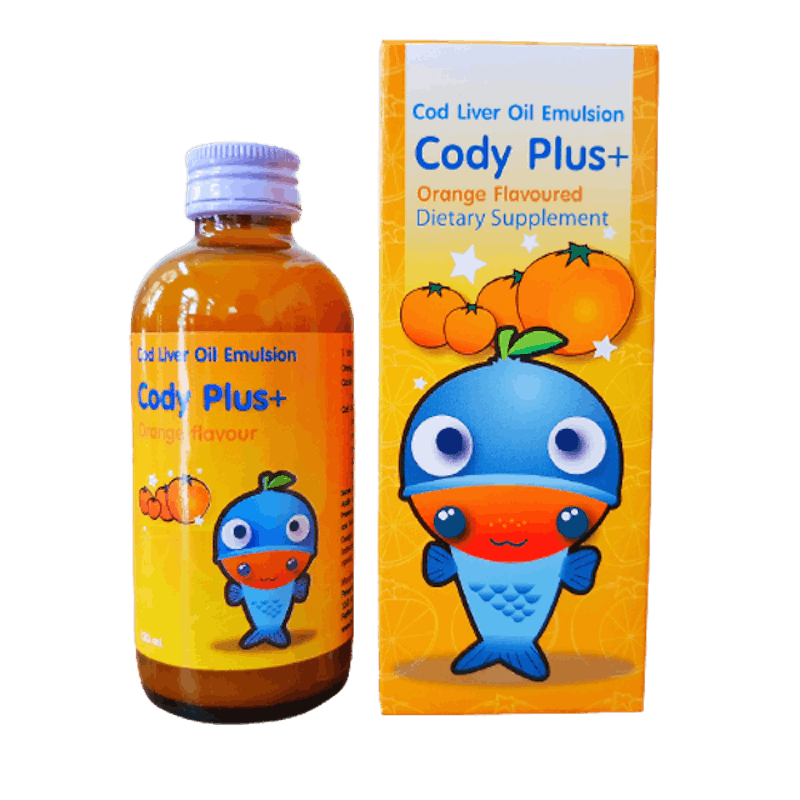 น้ำมันตับปลาเด็ก Cody Plus+ รสส้ม